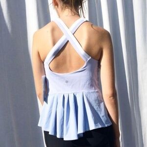 RARE lululemon Light Blue Peplum Tank